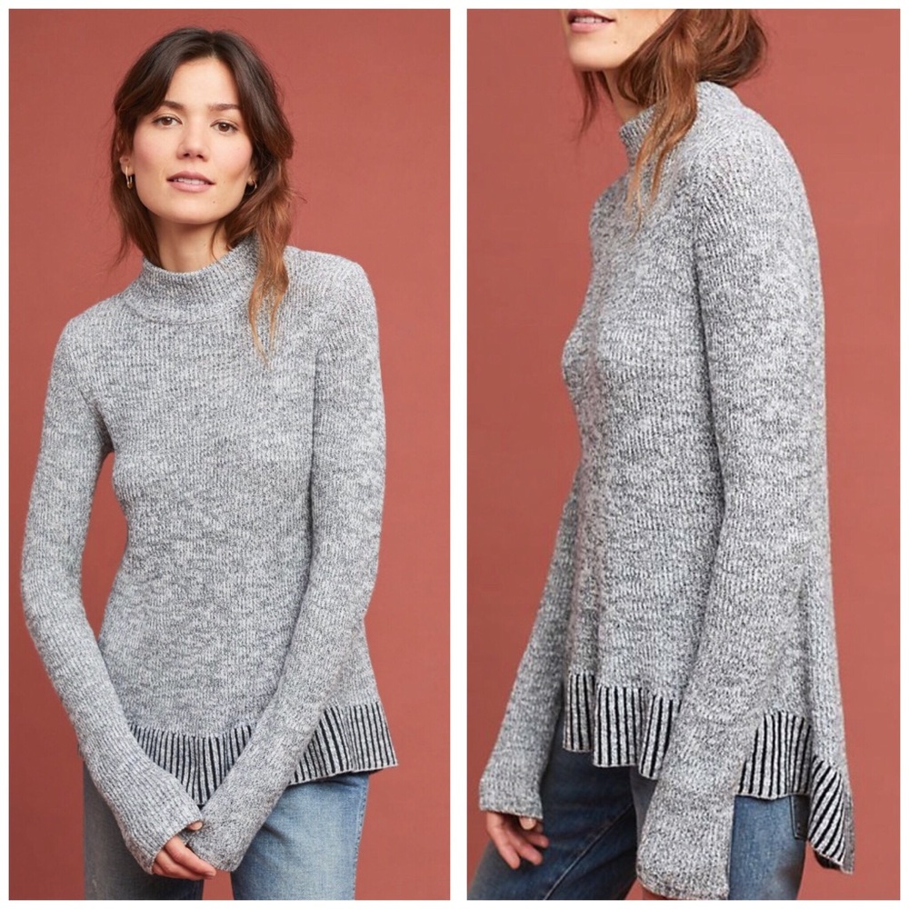 Anthropologie Rosie Neira Greystone Mock Sweater - Picture 2 of 8